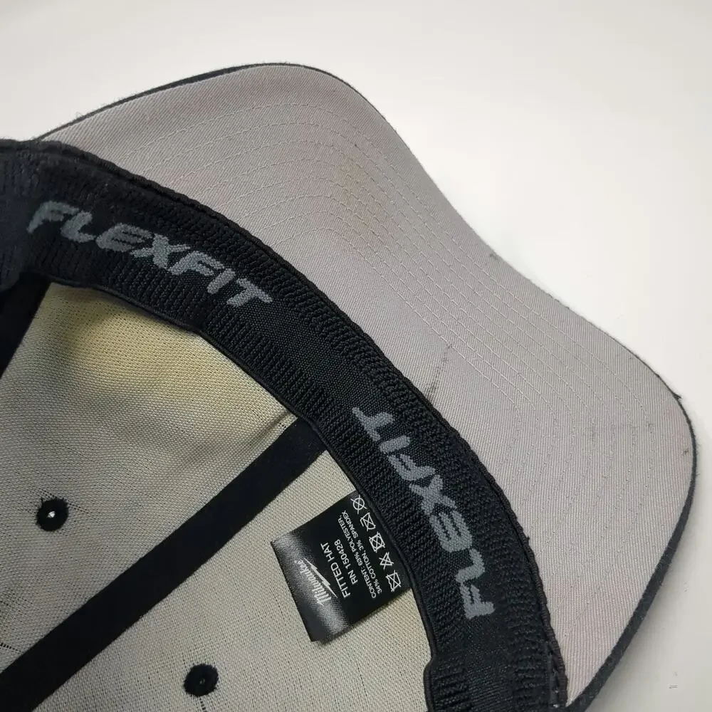 Milwaukee Baseball Cap Black One Size Flexfit Gray Logo Stretch Fit Work Hat